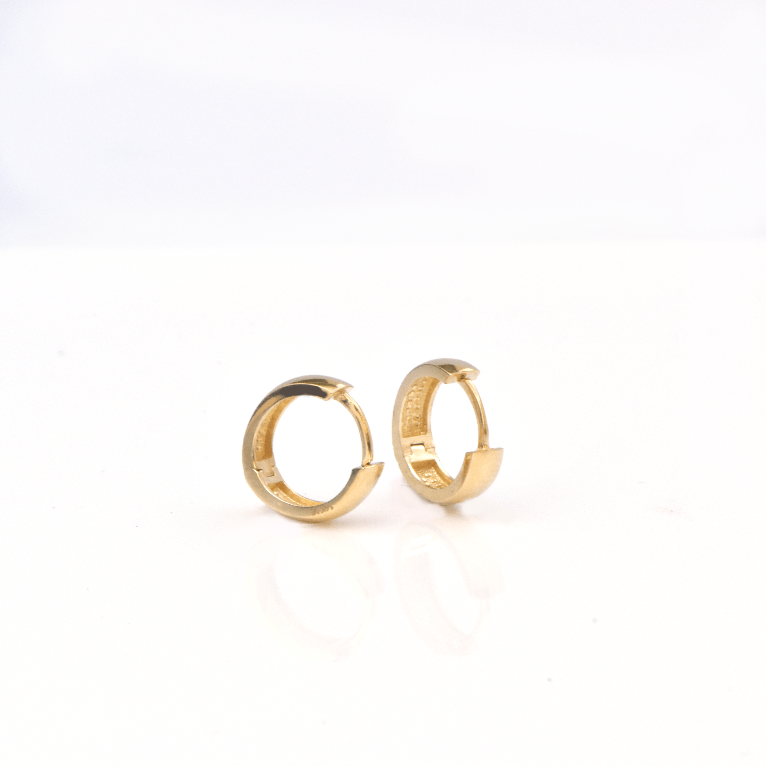 Yellow Gold Hoop Earrings -14-Karat Solid Yellow Gold Lightweight Huggies - Huggies Earrings