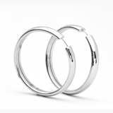 White Gold Hoop Earrings - 14-Karat Solid White Gold Hoop Earrings:  Fly Girl Hoop Earrings
