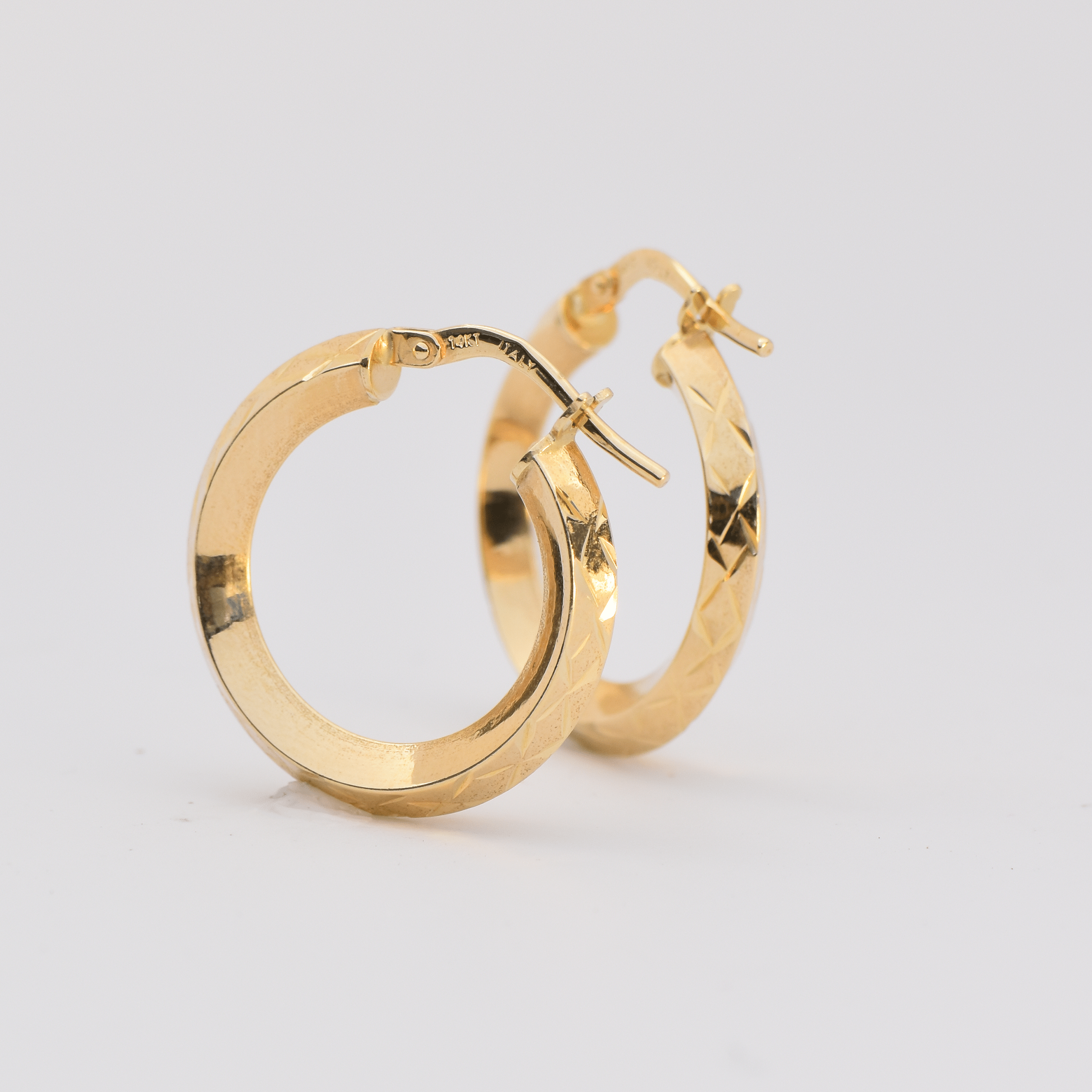 Yellow Gold Hoop Earrings -14-Karat Solid Yellow Gold Hoop  Earrings :  Fun & Fab Hoop Earrings