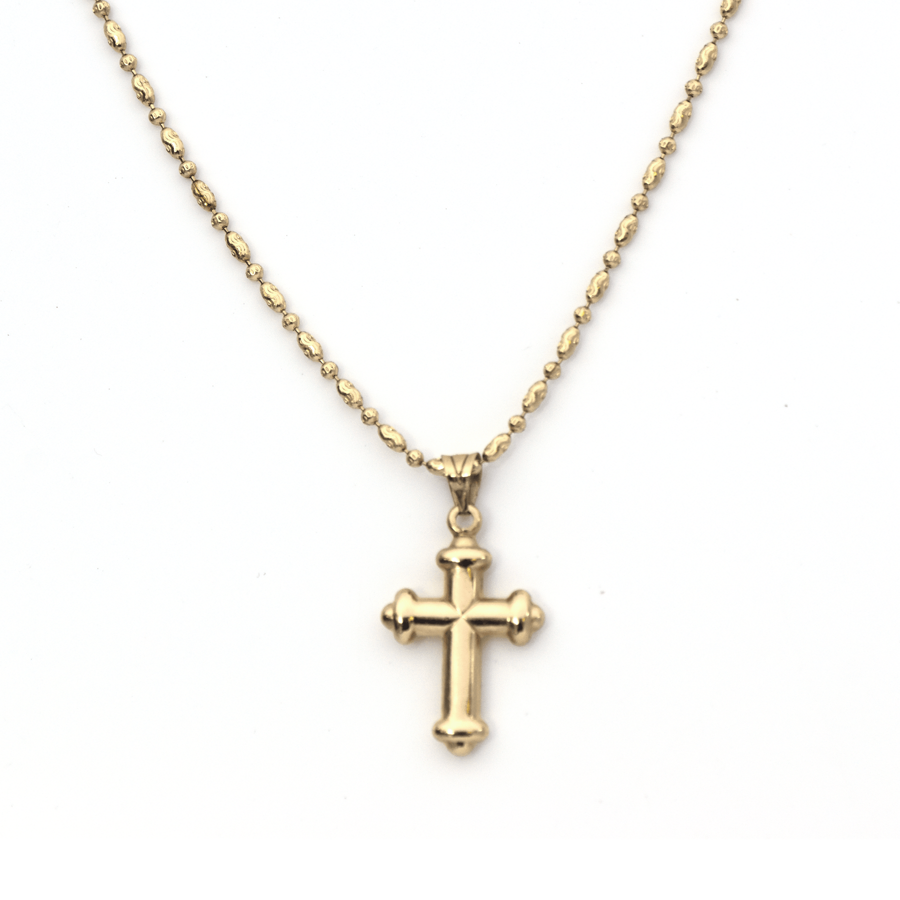 Small Gold Cross - 14-Karat Yellow Gold Cross Necklace: The King's Cross