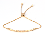 Unisex 14-Karat Solid Yellow Gold Bracelet - Aire Little Beaded Bracelet