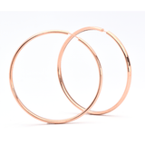 Gold Hoop Earrings in14-Karat Solid Amber Hue Gold Fly Girl Hoop Earrings: Fly Girl Hoop Earrings