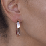 Gold Hoop Earrings - 14-Karat Solid Amber Hue Gold: Baby Fly Girl Hoop Earrings: Baby Fly Girl Hoop Earrings