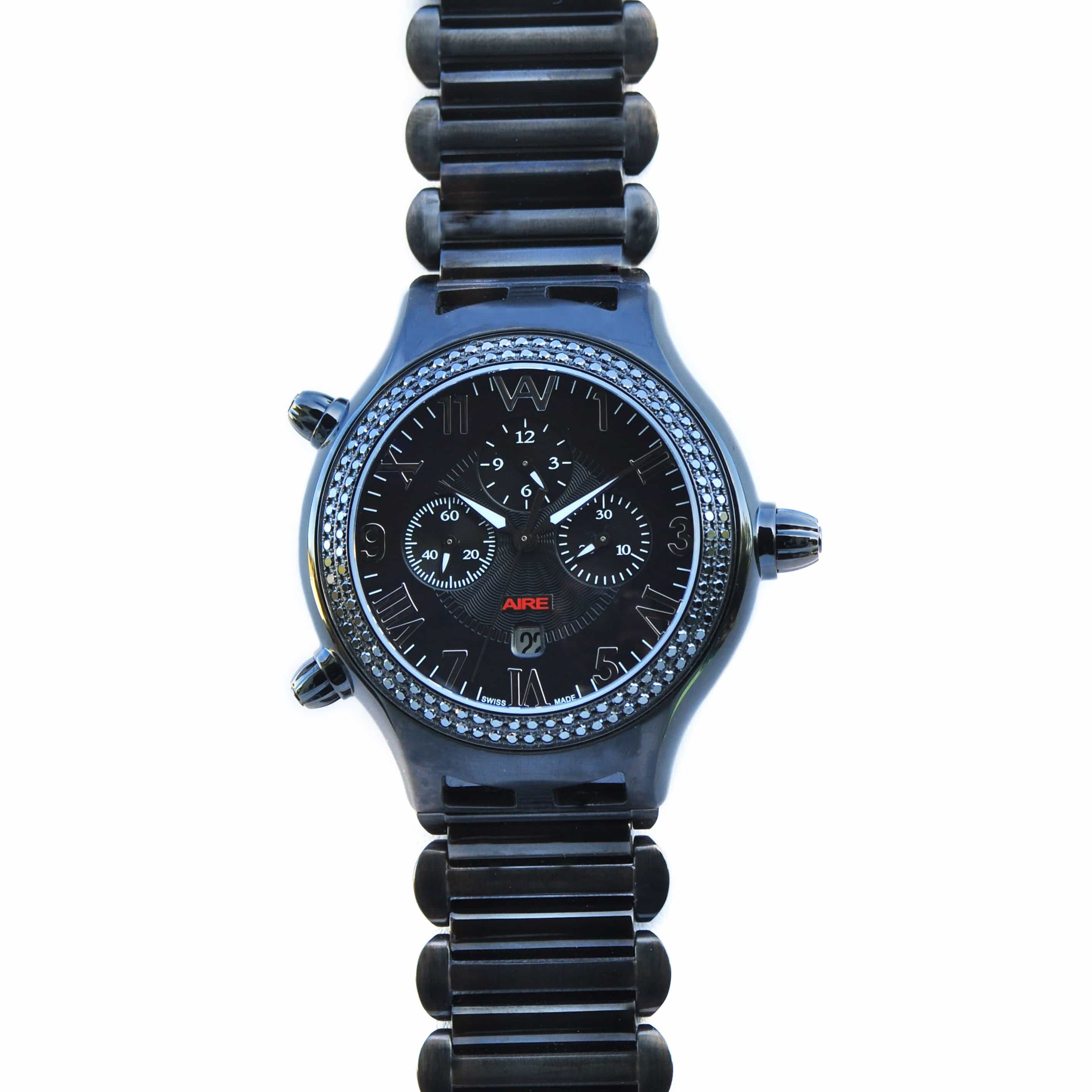 CHRIS AIRE WATCH - PARLAY BLACK DIAMOND CHRONOMATIC - Chris Aire Fine Jewelry & Timepieces