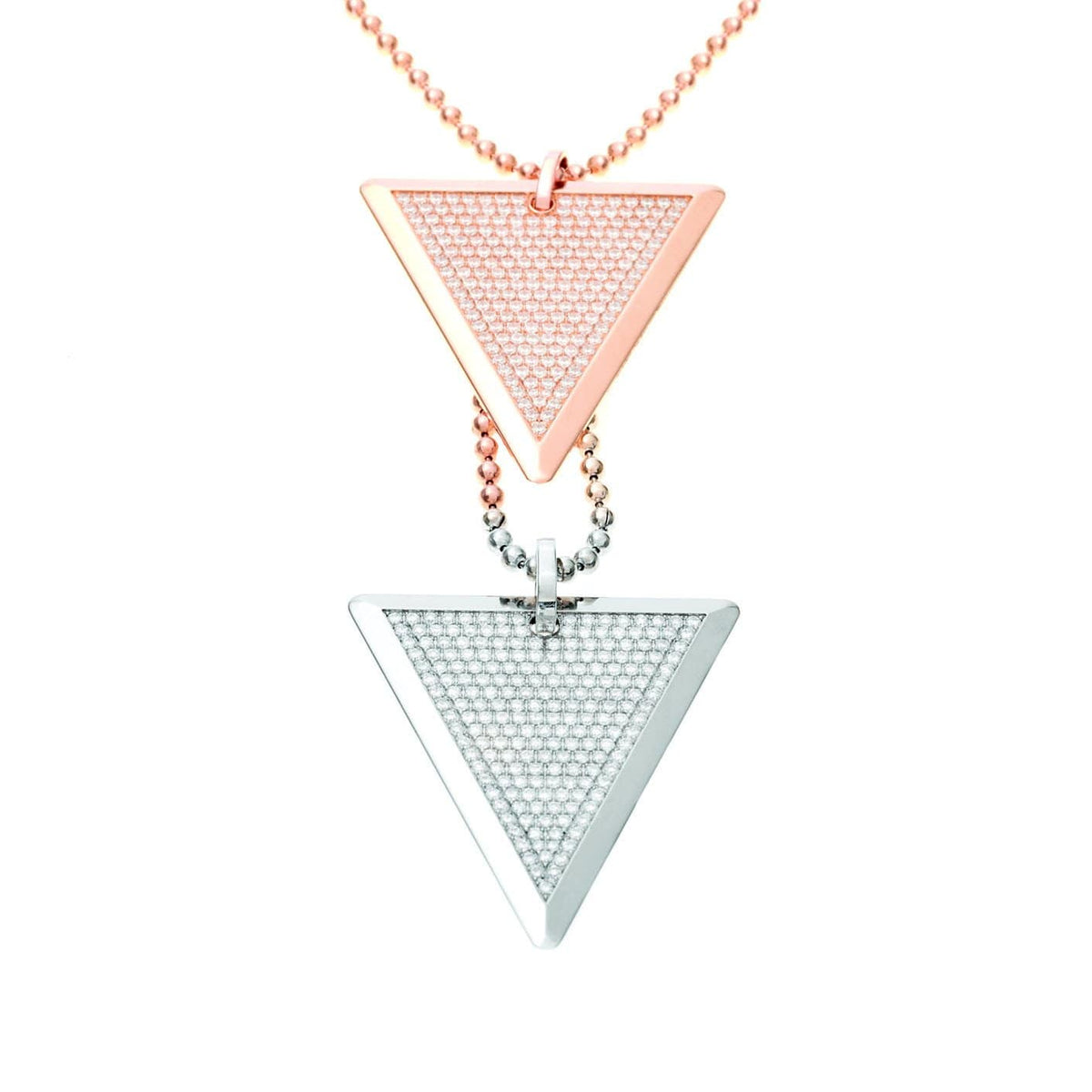 DIAMOND NECKLACE - DOUBLE TRI-TAGS - Chris Aire Fine Jewelry & Timepieces