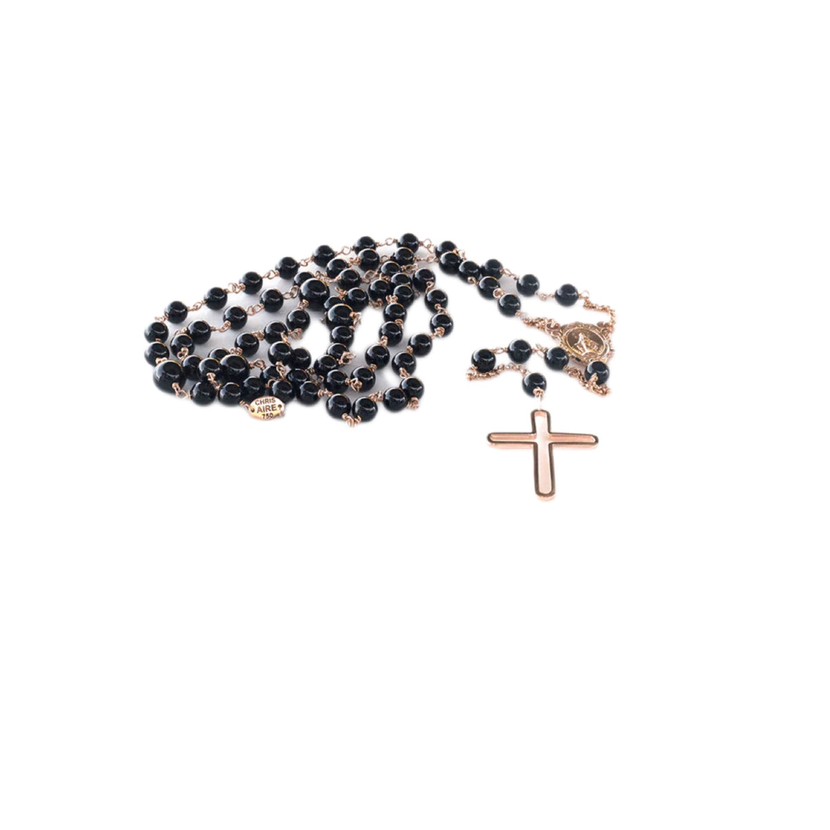 Rosary Necklace -18-Karat Amber Hue Gold-small