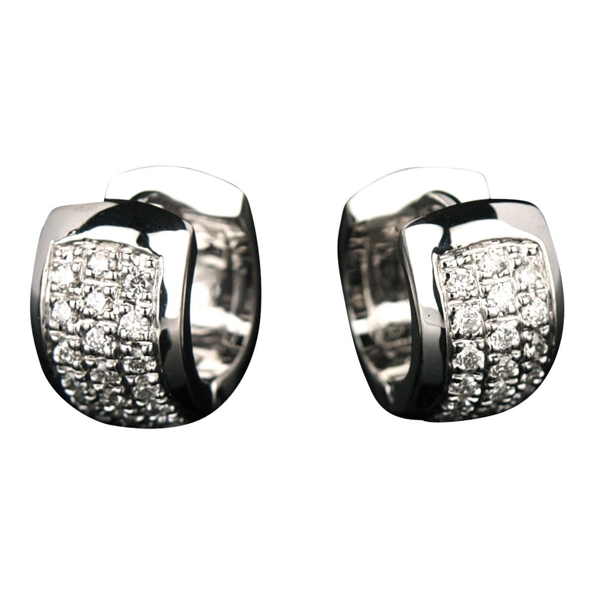 WIDE DIAMOND HUGGIES EARRINGS - Chris Aire Fine Jewelry & Timepieces