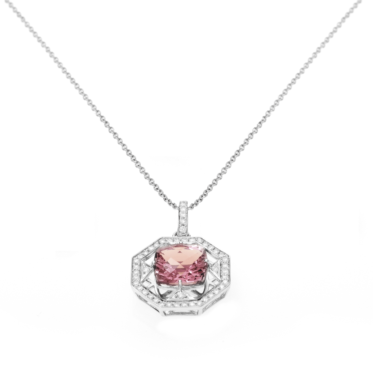 PINK TOURMALINE NECKLACE- FENG SHI - Chris Aire Fine Jewelry & Timepieces