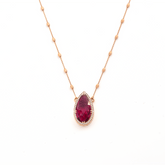 Fire & Passion Necklace - Diamonds and Rubellite Necklace