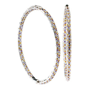 GEMSTONE LARGE HOOPS - Chris Aire Fine Jewelry & Timepieces