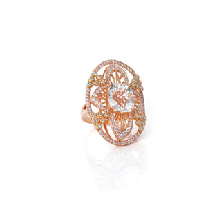 WHITE TOPAZ RING - CROWN JEWEL - Chris Aire Fine Jewelry & Timepieces