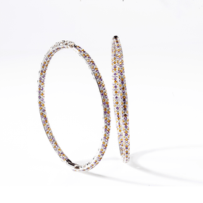 GEMSTONE LARGE HOOPS - Chris Aire Fine Jewelry & Timepieces
