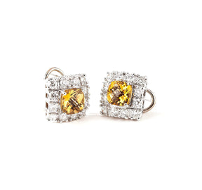 CITRINE GEMSTONES AND DIAMONDS EARRINGS - GRACE TO GLORY - Chris Aire Fine Jewelry & Timepieces