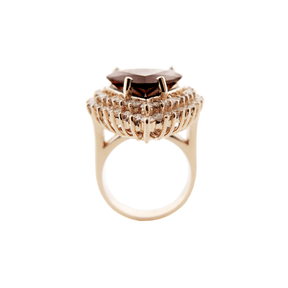 The Power Within -  Garnet Gemstones & Diamond Ring in 18 Karat Gold