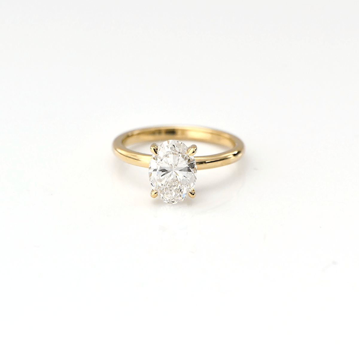 Engagement Ring - 2.00 Natural Oval Diamond Solitaire Engagement Ring
