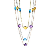 MULTI-COLORED GEMSTONES NECKLACE - Chris Aire Fine Jewelry & Timepieces