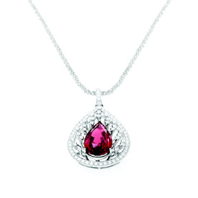 HIBISCUS DIAMOND AND GEMSTONE NECKLACE - Chris Aire Fine Jewelry & Timepieces