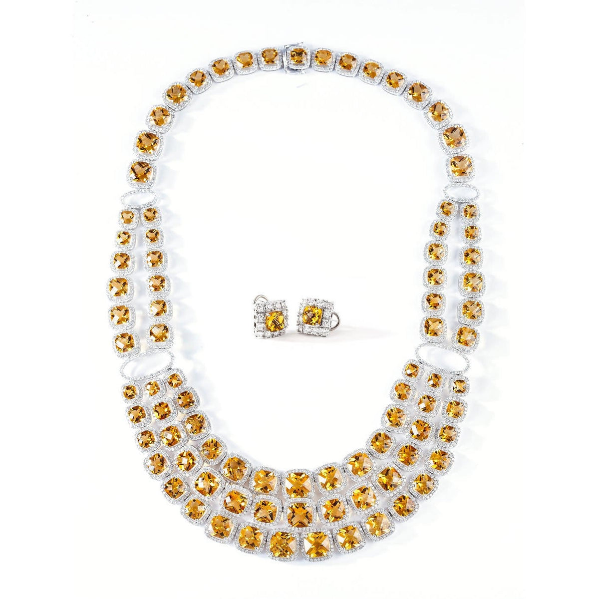 CITRINE GEMSTONES NECKLACE SET - GRACE TO GLORY - Chris Aire Fine Jewelry & Timepieces