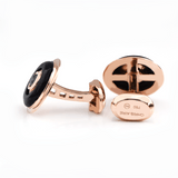 Mission - 18K Solid Gold & Onyx Black Diamond Cufflinks - Red Gold®