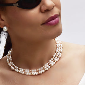 South Sea Gems - White South Sea Pearls Stud Earrings