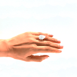 Engagement Ring - 18-Karat Pear Shaped Fifteen Carats Diamond Ring