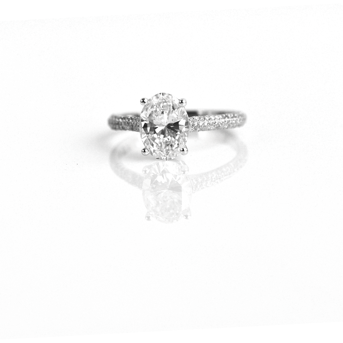 Engagement Ring - 2.21 Carat Oval Diamond Engagement Ring