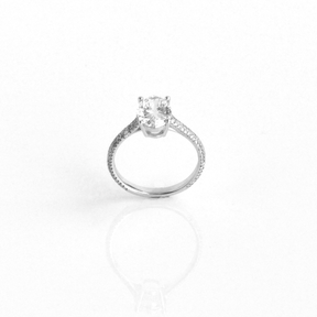 Engagement Ring - 2.21 Carat Oval Natural Diamond Engagement Ring