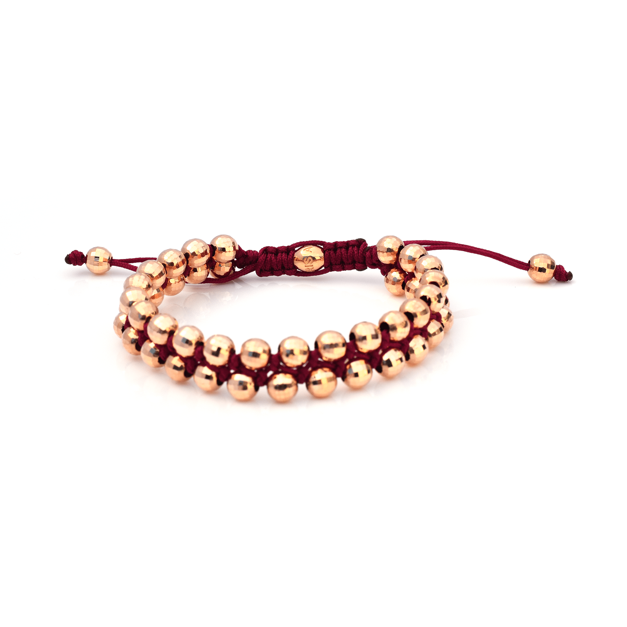 Unisex Gold Bracelet - 14 - Karat Solid Gold Prayer Bead Bracelet - RED GOLD®