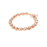 African Bead Bracelet with Toggle Lock - 18K Amber Hue Gold - Red Gold®