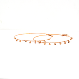 Diamonds and Gold Hoop Earrings - 18-Karat Amber Hue Gold Fancy Diamond Medley Hoop Earrings - Red Gold®