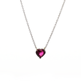 Red Rubellite Heart Necklace - Highly Loved