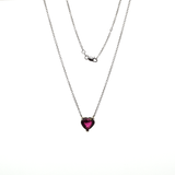 Red Rubellite Heart Necklace - Highly Loved