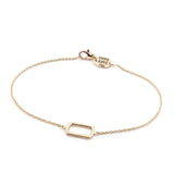 GOLD DOG TAG FRAME BRACELET-Amber Hue - Chris Aire Fine Jewelry & Timepieces