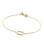 GOLD DOG TAG FRAME BRACELET - Chris Aire Fine Jewelry & Timepieces