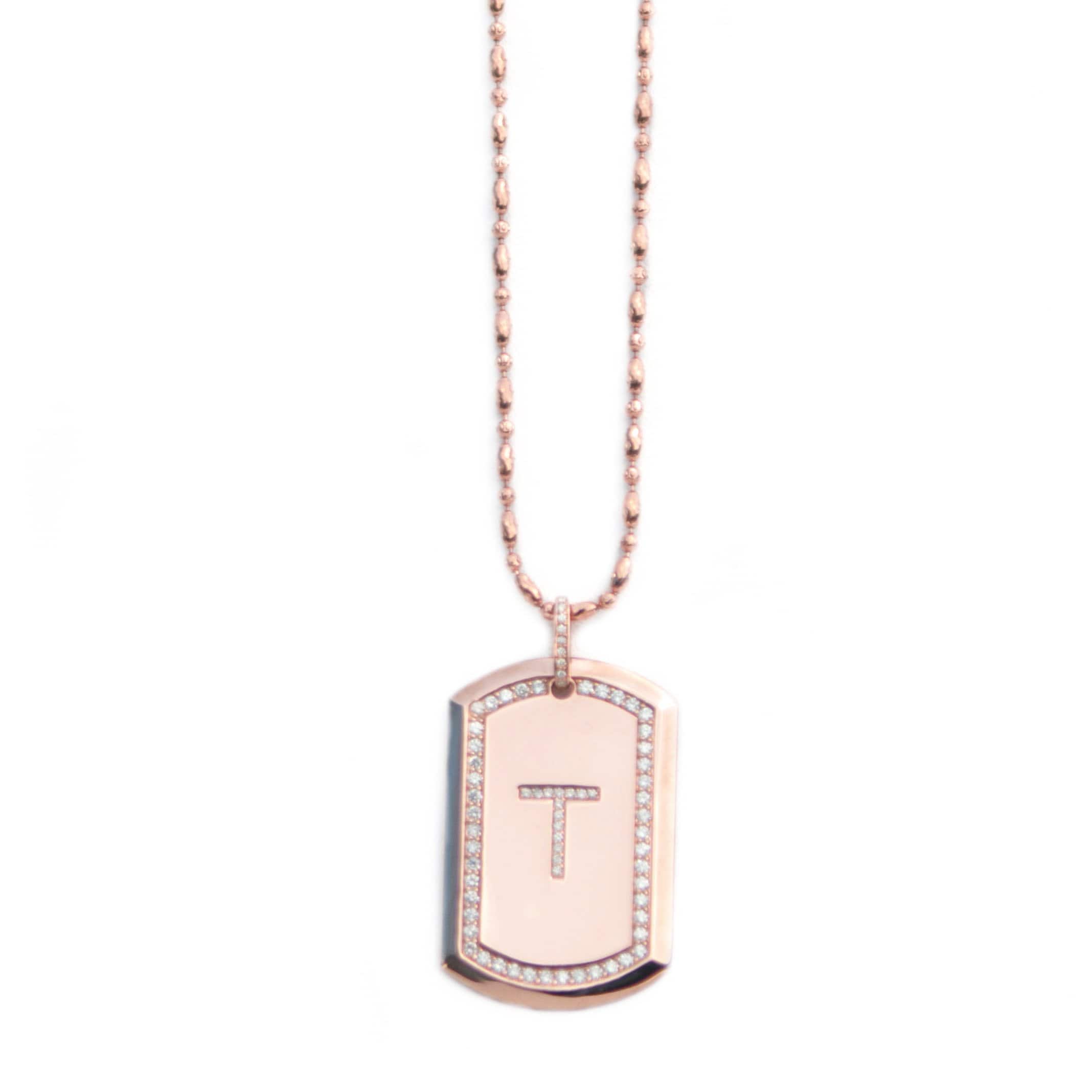 DIAMOND MONOGRAM  DOG TAG - Chris Aire Fine Jewelry & Timepieces