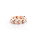 Pearlngold Bracelets- 18-Karat  Solid Amber Hue Gold & Pearl Beaded Bracelet