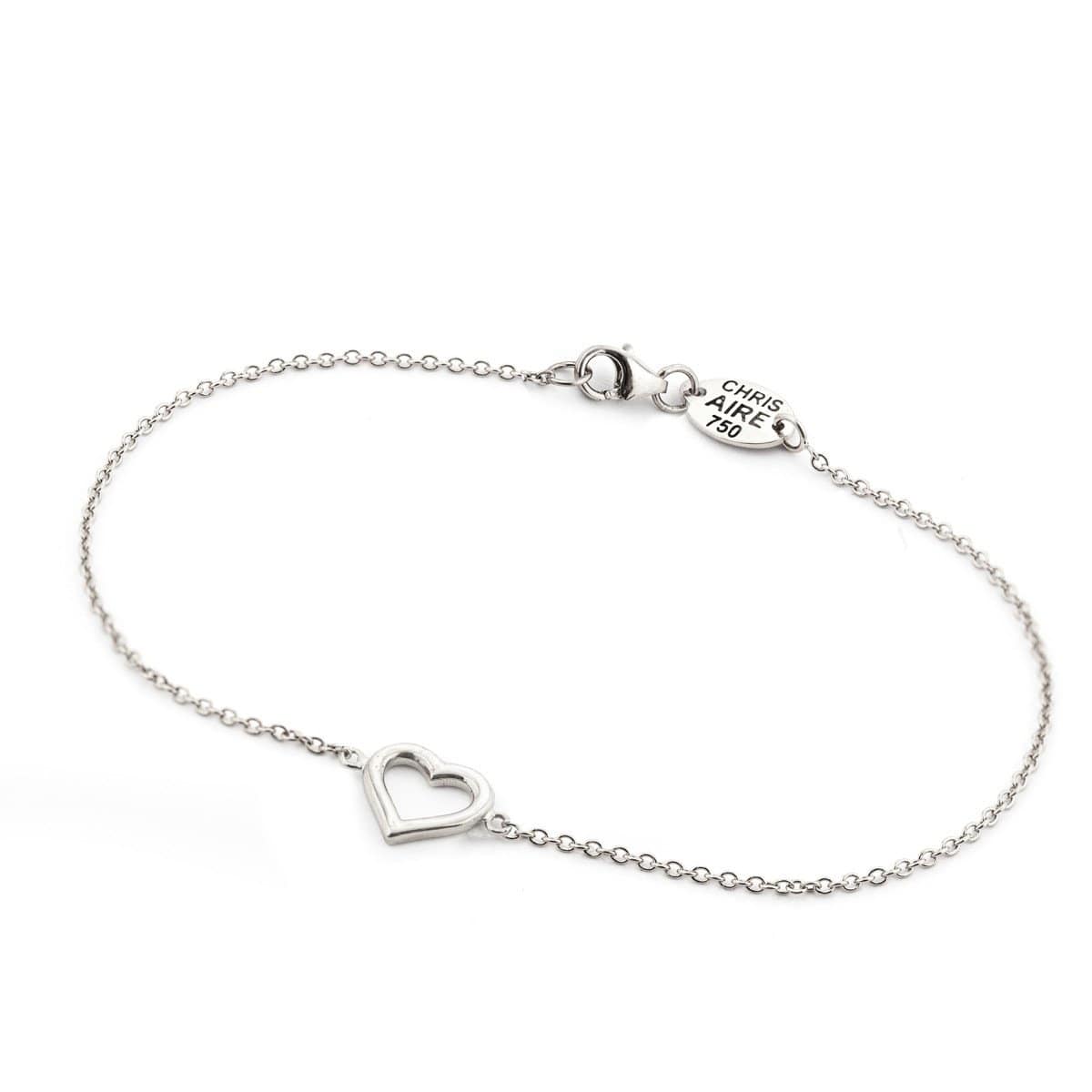 WHITE GOLD HEART BRACELET - Chris Aire Fine Jewelry & Timepieces