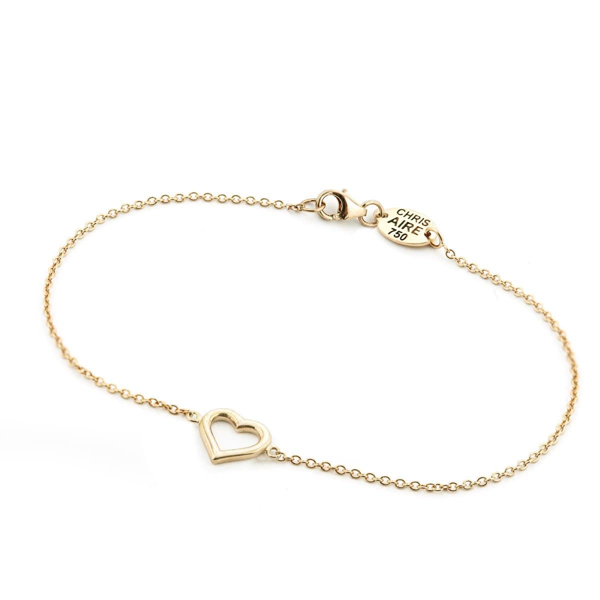YELLOW GOLD HEART BRACELET - Chris Aire Fine Jewelry & Timepieces