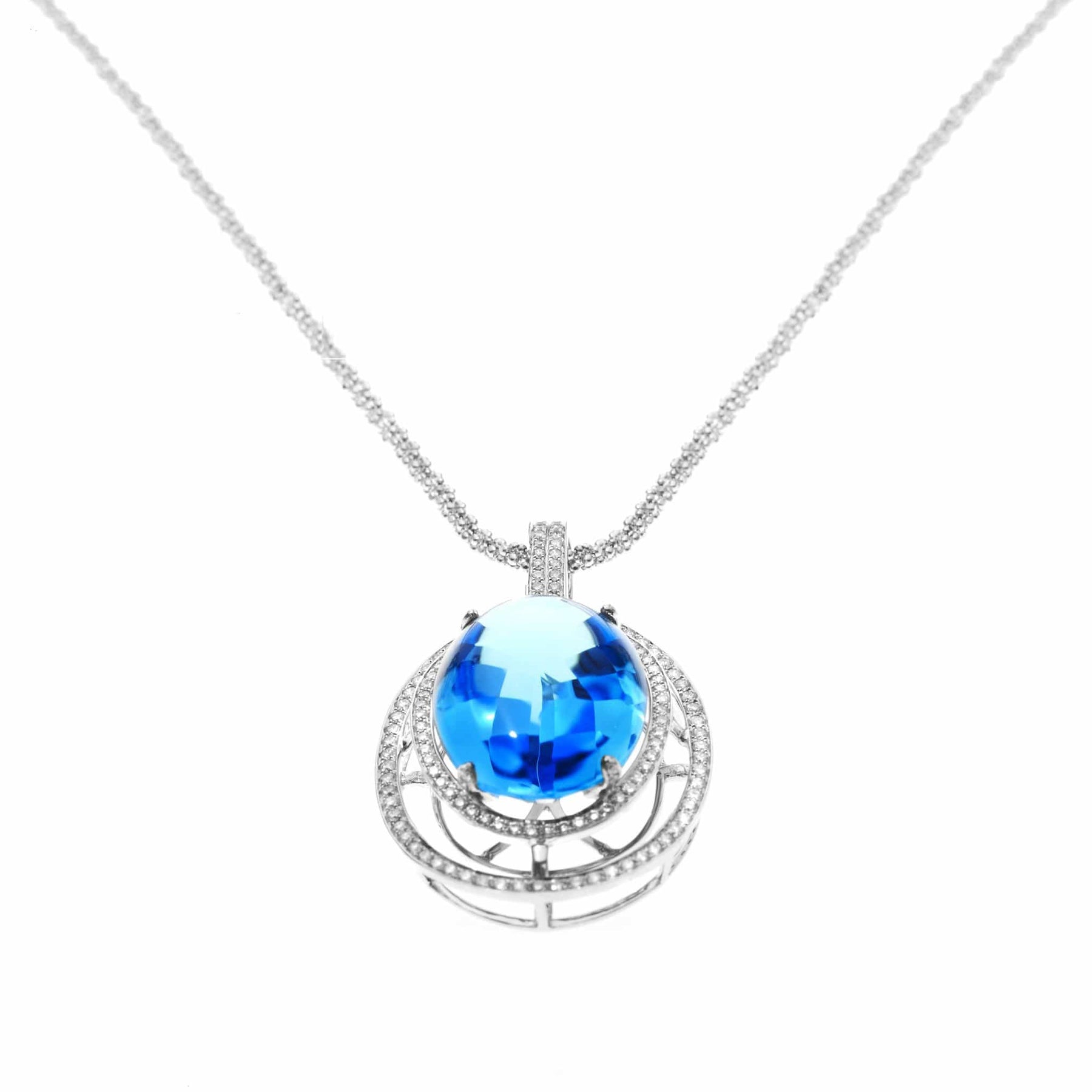 BLUE TOPAZ NECKLACE - SCINTILLATING LAGOON - Chris Aire Fine Jewelry & Timepieces