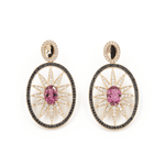 DIAMOND AND GEMSTONE EARRINGS "SPRAWLING TENTACLES" - Chris Aire Fine Jewelry & Timepieces