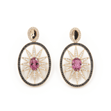 DIAMOND AND GEMSTONE EARRINGS "SPRAWLING TENTACLES" - Chris Aire Fine Jewelry & Timepieces